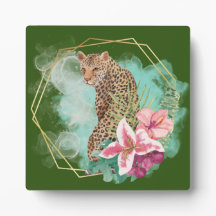 Acuarela Leopardo y Marco Tropical Marco Mesa 