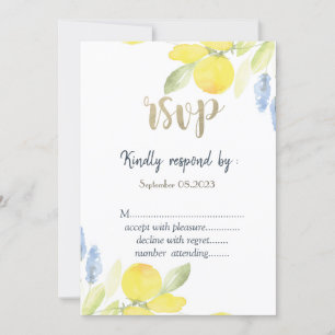 Acuarela Limones RSVP Invitación