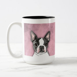 Acuarela linda del perro de la taza de café de