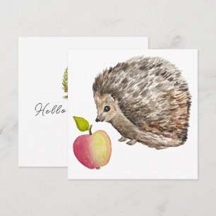 Acuarela lindo erizo y almohada de lanzamiento de 