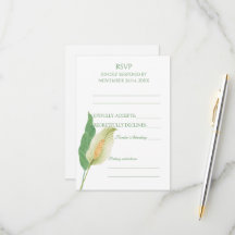 Acuarela lirio de la paz blanco RSVP boda