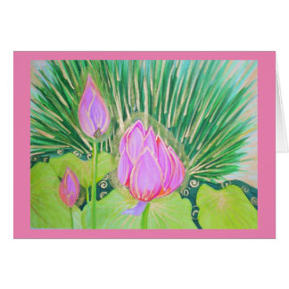 Acuarela Lotus con acentos del oro