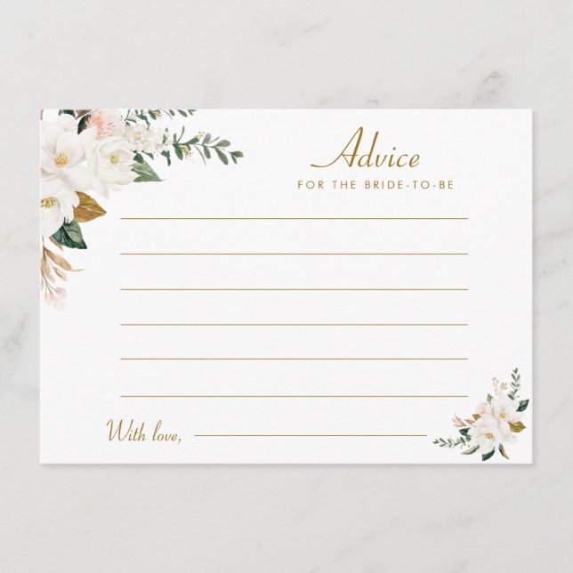 acuarela magnolia consejo floral (Anverso)