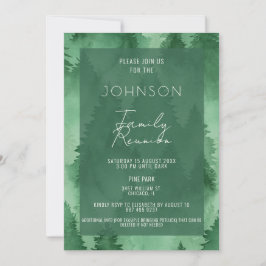 Acuarela Misty Forest Invitación Rustica Moderna