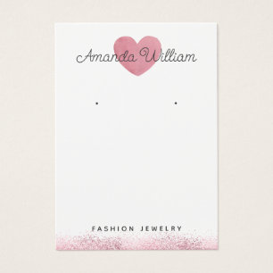 acuarela moderna color rosa Corazón rosado Tarjeta
