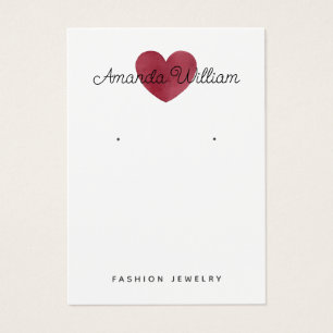 acuarela moderna color rosa Corazón rosado Tarjeta