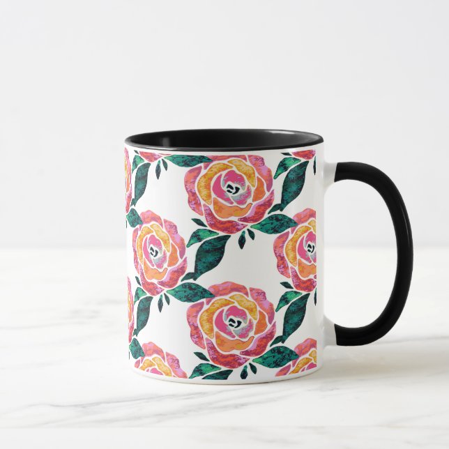 Acuarela moderna del vitral de la taza de los (Derecha)