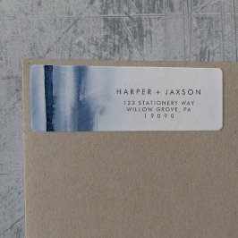 Acuarela moderna | Etiqueta de dirección de devolu