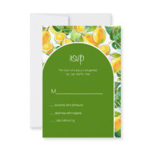 Acuarela moderna Lemon Garden amarillo Rsvp