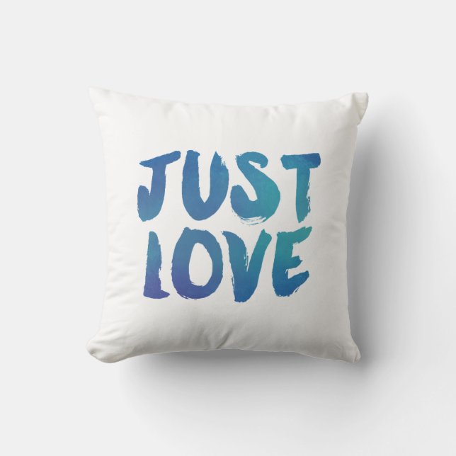 Acuarela moderna sólo amor almohada decorativa (Anverso)