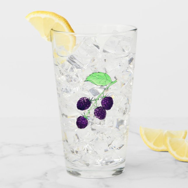 Acuarela Mora Negra Botánica (Anverso (hielo))