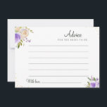 acuarela morado consejo floral<br><div class="desc">Un diseño floral sencillo con hermosas flores moradas y acuáticas de melocotón. No dude en cambiar los colores y detalles del texto.</div>