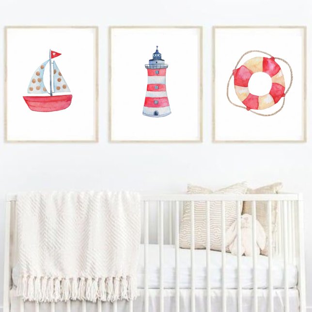 Acuarela Náutica Atmósfera Marítima Decoración De  (Subido por el creador)
