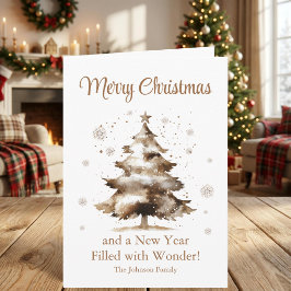 Acuarela Navidad Árbol de Navidad Año Nuevo