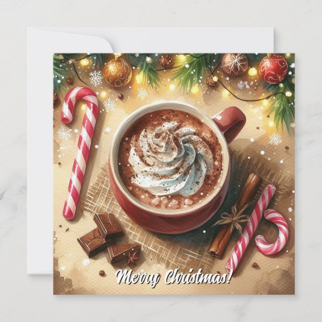 Acuarela Navidad cacao Feliz Navidad (Anverso)