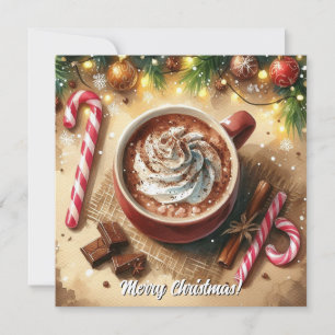 Acuarela Navidad cacao Feliz Navidad