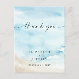 Acuarela Océano Mar Playa de Verano - Tarjeta de a