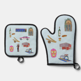 Acuarela Oven Mitt & Pot Holder Set