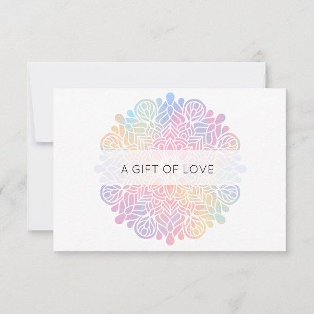 *~* Acuarela Pastel de arcoiris Mandala Espiritual (Anverso)