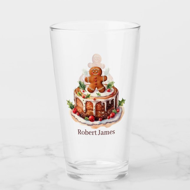 Acuarela pastel de pan de jengibre agregar nombre (Anverso)