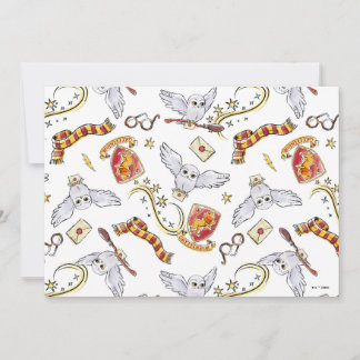 Acuarela Patrón GRYFFINDOR™ Hedwig