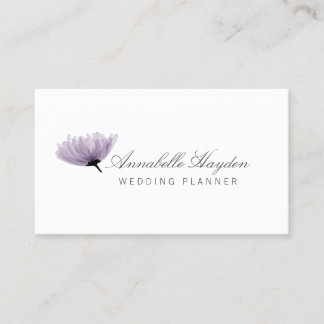 acuarela púrpura FLORAL tarjetas de visita