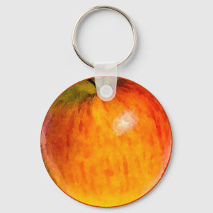 Acuarela roja de Apple - llavero