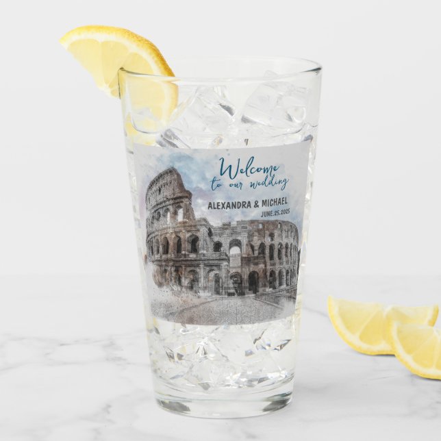 Acuarela Roma, Italia (Anverso (hielo))