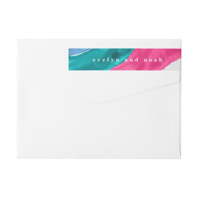 Acuarela rosa caliente (Reverso)