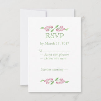 Acuarela Rosa, Flor de Cerezo RSVP