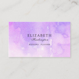 Acuarela rosa y morada. Tarjeta de lavanda. Modern