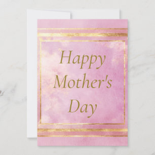 acuarela rosa y tarjeta del día de la madre del Re