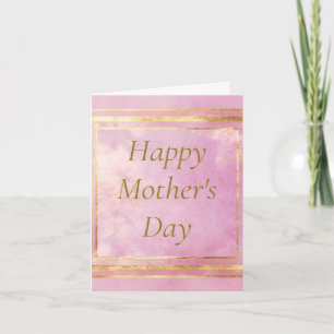 acuarela rosa y tarjeta del día de la madre del Re