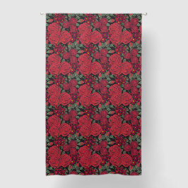 Acuarela, rosas rojas, negro, rosa, patrón floral