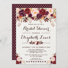Acuarela Rustic Boho Bridal Shower Invitación