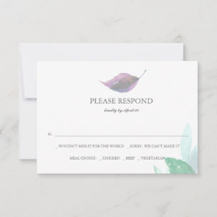 Acuarela Sale de la Boda Botánica Tarjetas RSVP