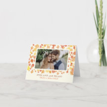 Acuarela Saltos de Otoño Foto Tarjeta de agradecim