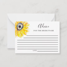 Acuarela Sunflower Bridal Shower Consejo Elegante