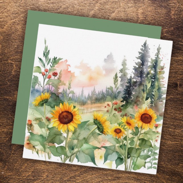 acuarela Sunflower Garden (Subido por el creador)