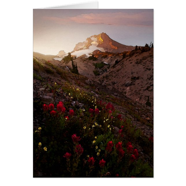 Acuarela Sunset de Mountain Valley (Frente)