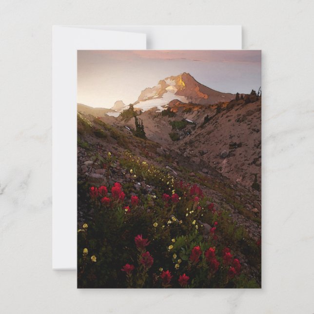 Acuarela Sunset de Mountain Valley (Anverso)