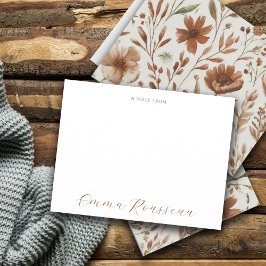 Acuarela Terracotta Flores Silvestres Nota De