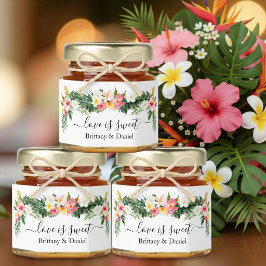Acuarela Tropical Floral Amor Es Dulce Boda