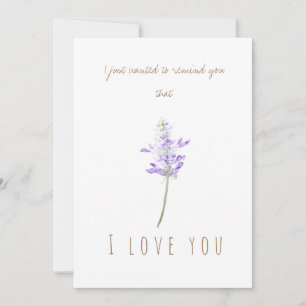 acuarela una tarjeta de saludo de lavanda púrpura