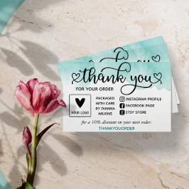 Acuarela verde azulada Gracias Por El Orden De Los