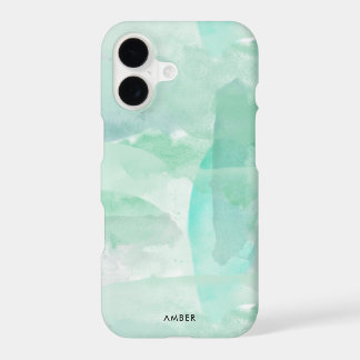 Acuarela verde de Seafoam - añada su nombre