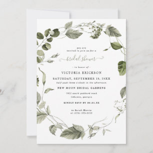 Acuarela Verde   Invitación de Despedida de Solter