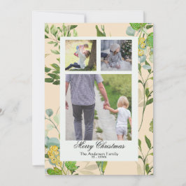 Acuarela Verdor y bayas 3 Foto Navidad