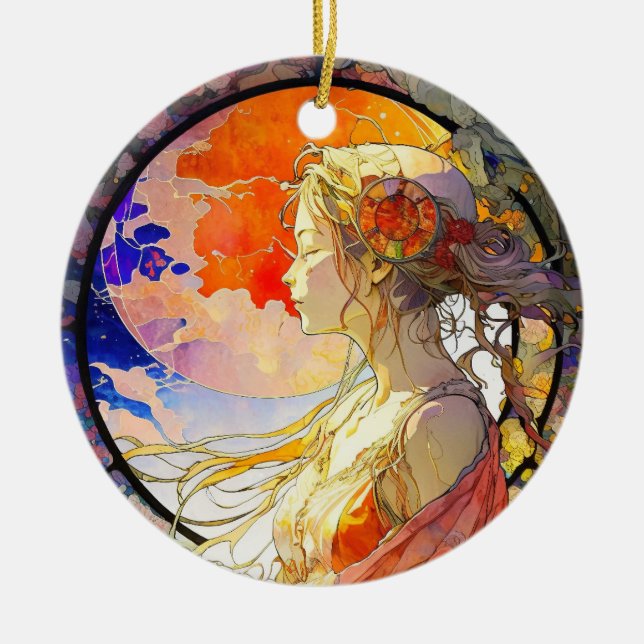 Acuarela vibrante de ornamento Chica (Frente)