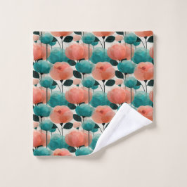 Acuarela Vintage Floral Rosa y Verde